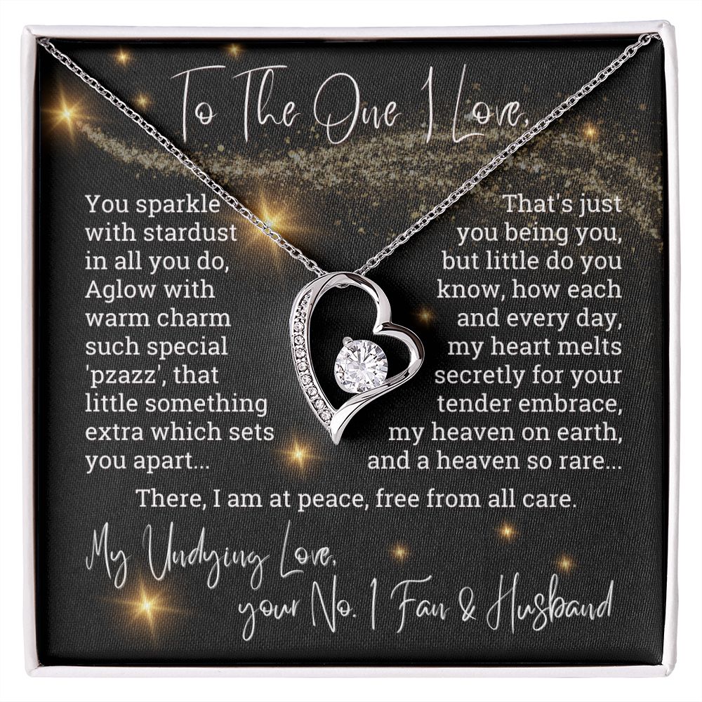 To The One I Love You Sparkle With Stardust Forever Love Necklace