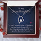 To My Granddaughter Love You for the Rest of Mine Forever Love Necklace