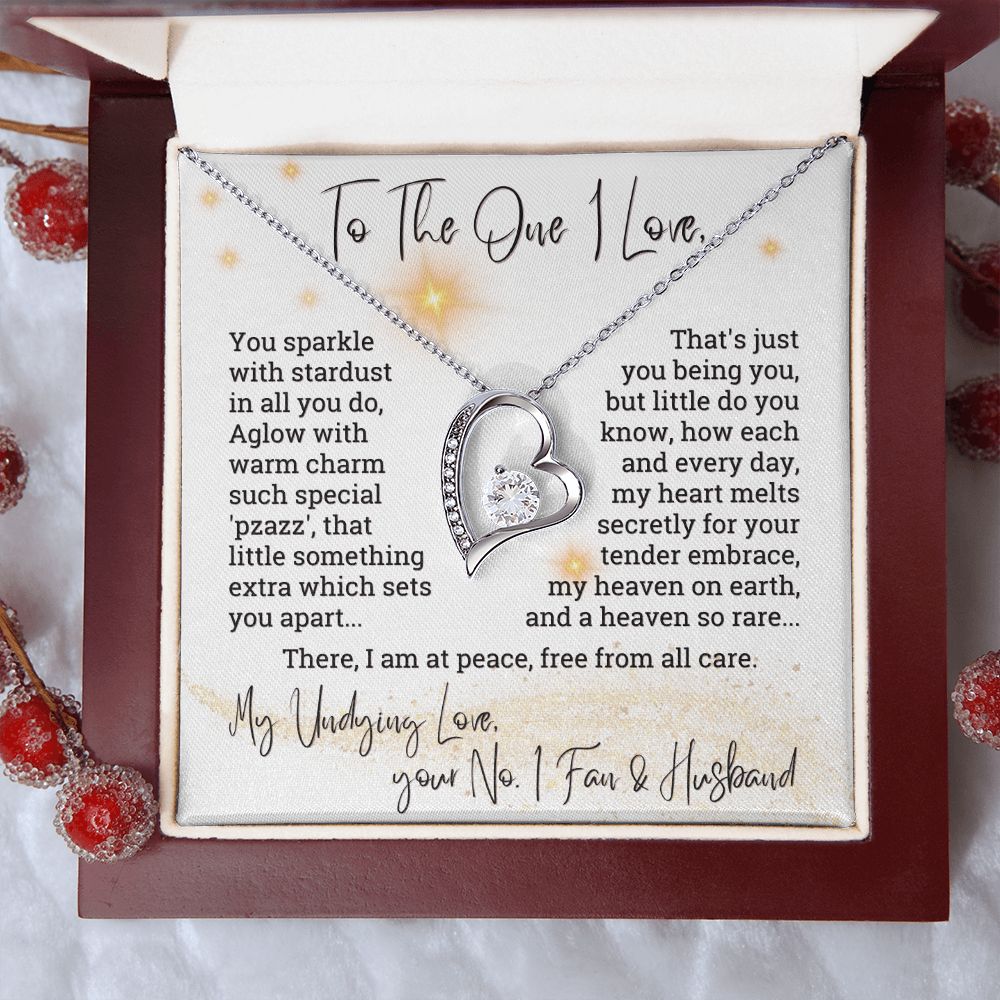 To The One I Love You Sparkle With Stardust Forever Love Necklace