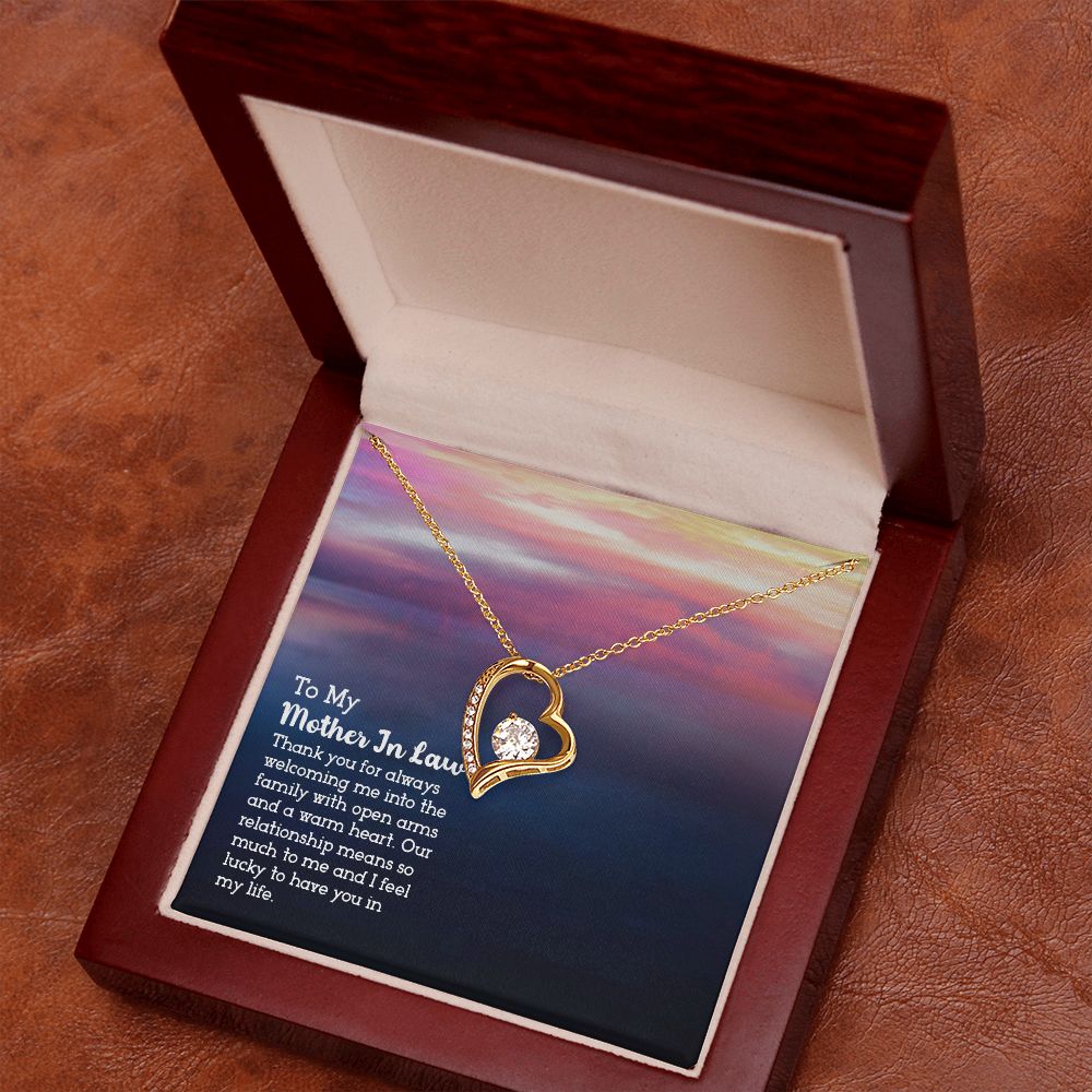 To My Mother-in-Law Forever Love Necklace