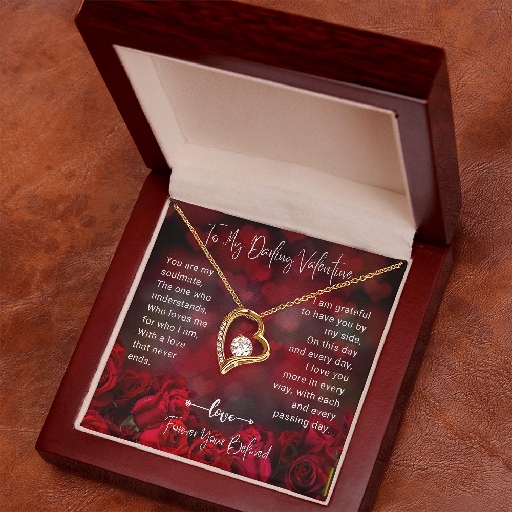 To My Darling Valentine Forever Love Necklace