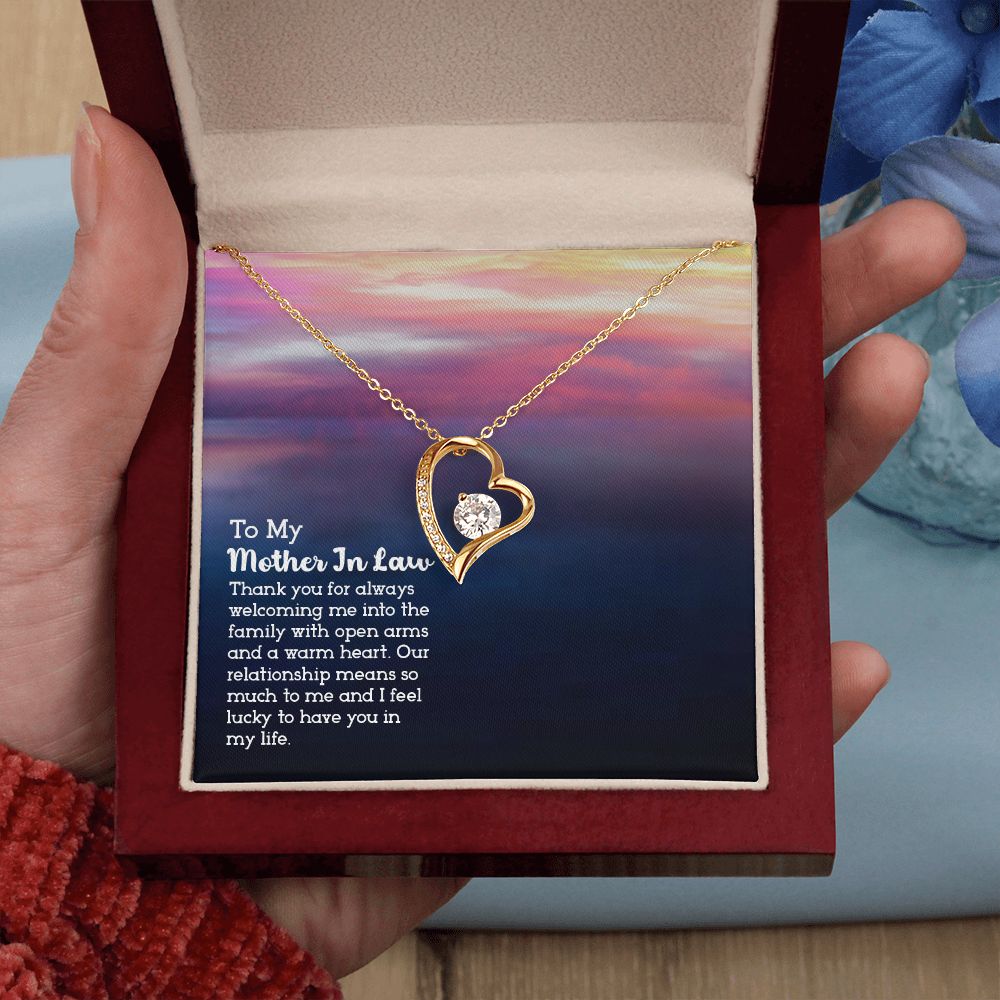 To My Mother-in-Law Forever Love Necklace