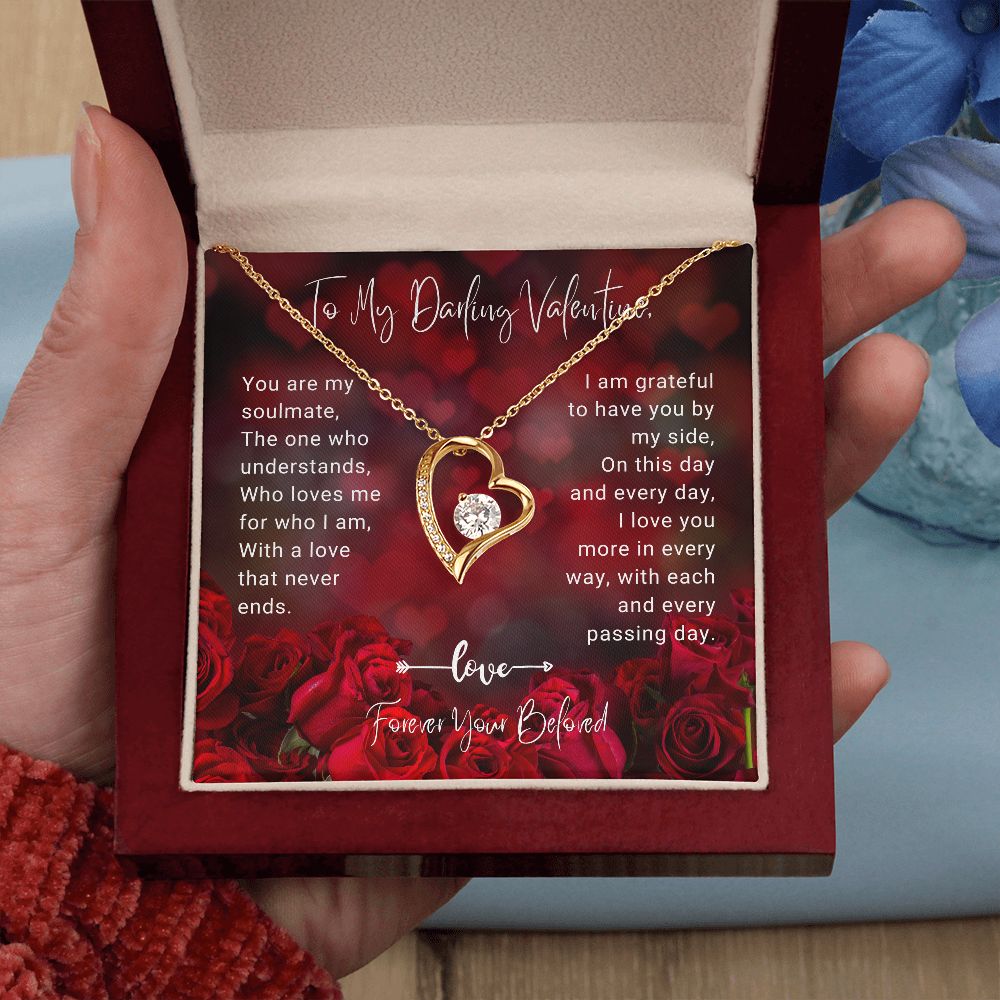 To My Darling Valentine Forever Love Necklace
