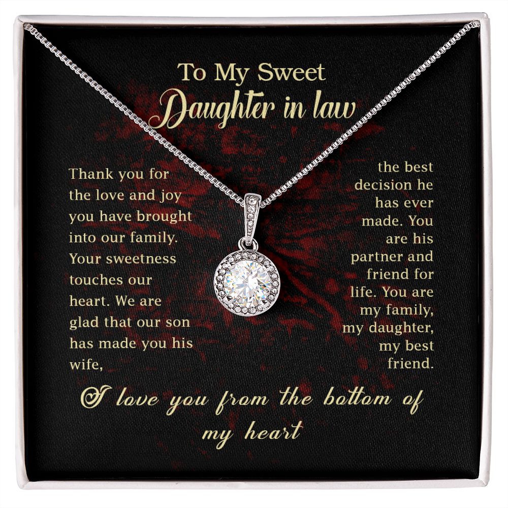 To My Sweet Daughter-in-Law Eternal Hope Necklace