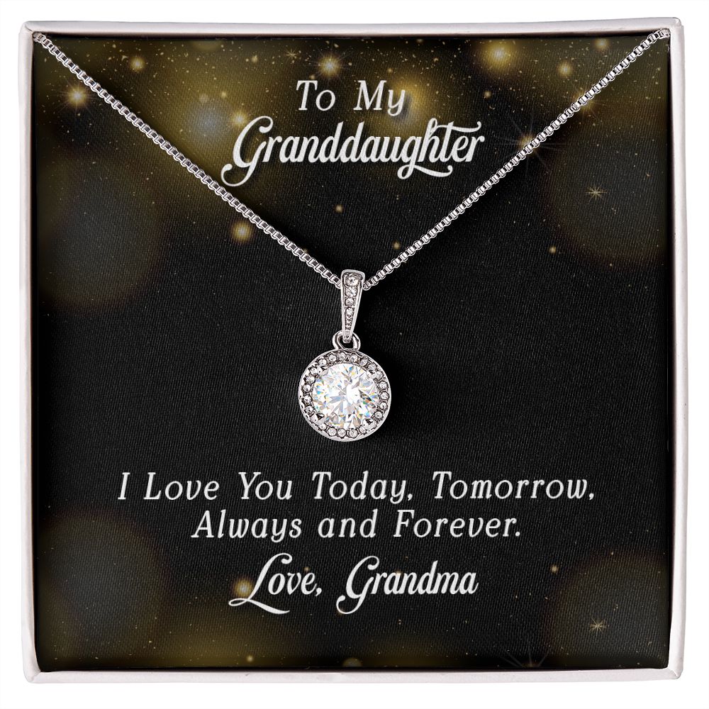 To My Granddaughter Love You Forever Eternal Hope Necklace