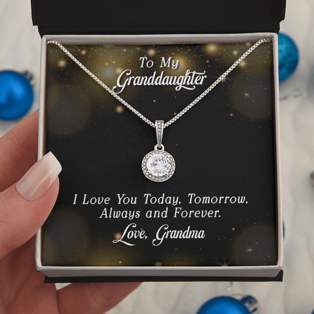 To My Granddaughter Love You Forever Eternal Hope Necklace