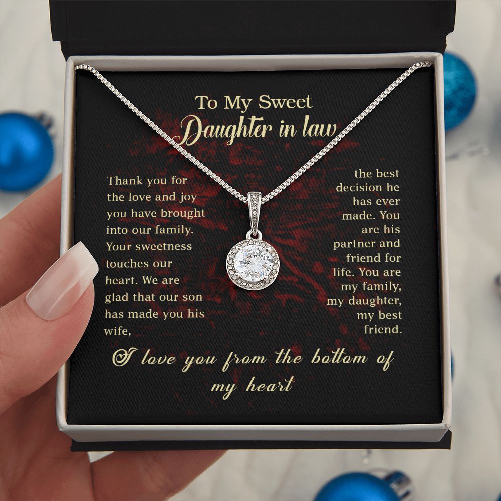 To My Sweet Daughter-in-Law Eternal Hope Necklace