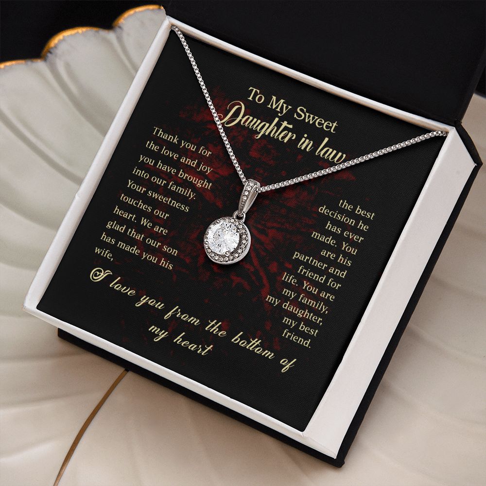 To My Sweet Daughter-in-Law Eternal Hope Necklace