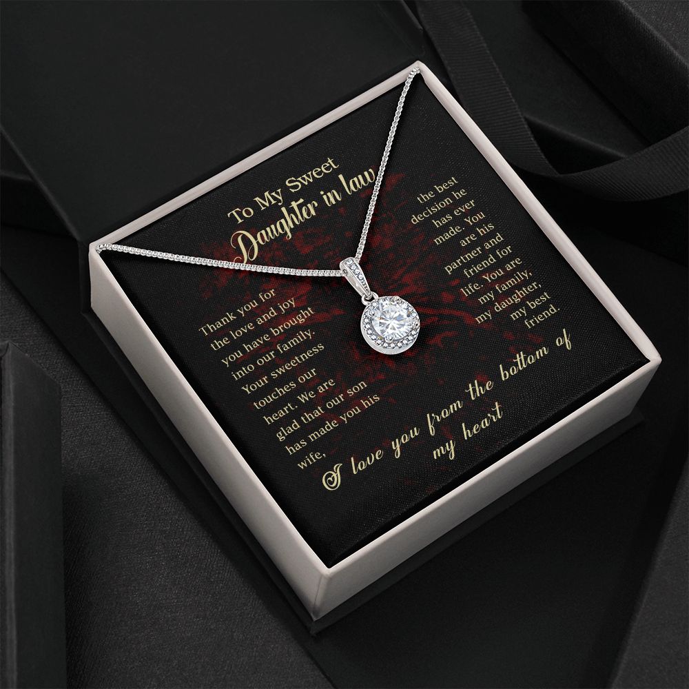 To My Sweet Daughter-in-Law Eternal Hope Necklace