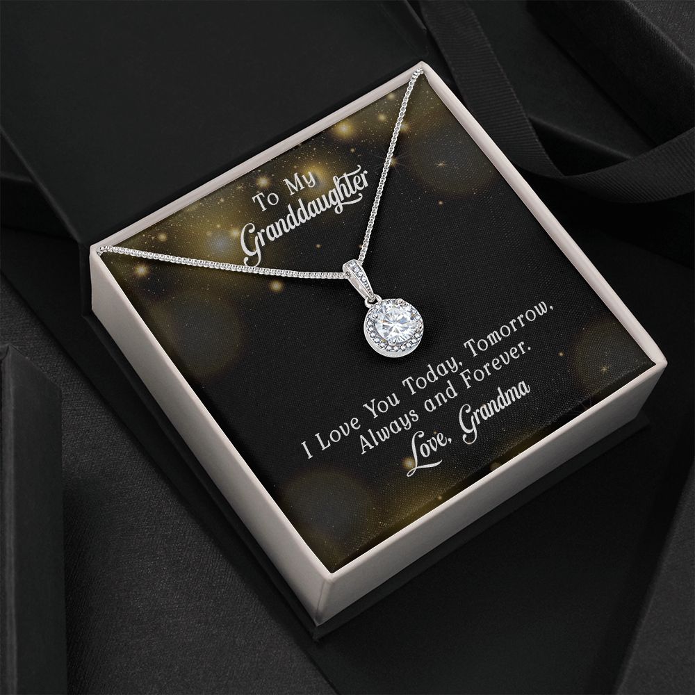 To My Granddaughter Love You Forever Eternal Hope Necklace