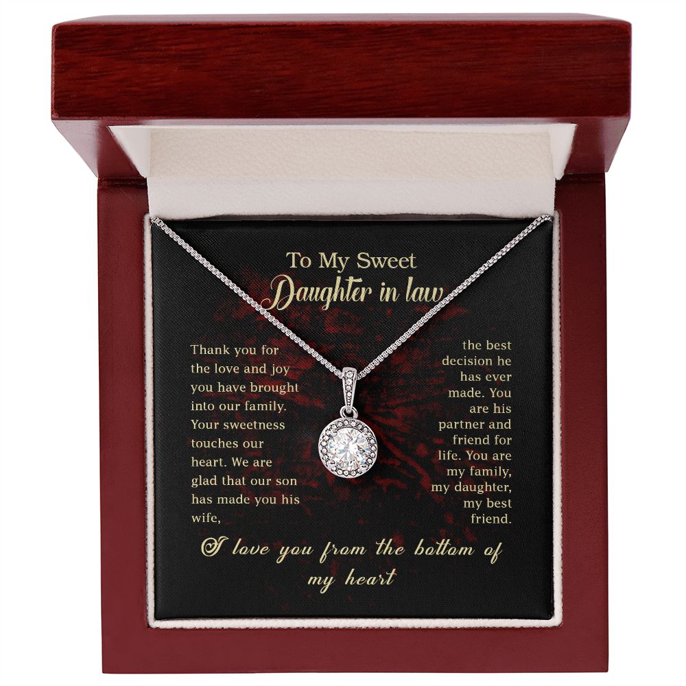 To My Sweet Daughter-in-Law Eternal Hope Necklace