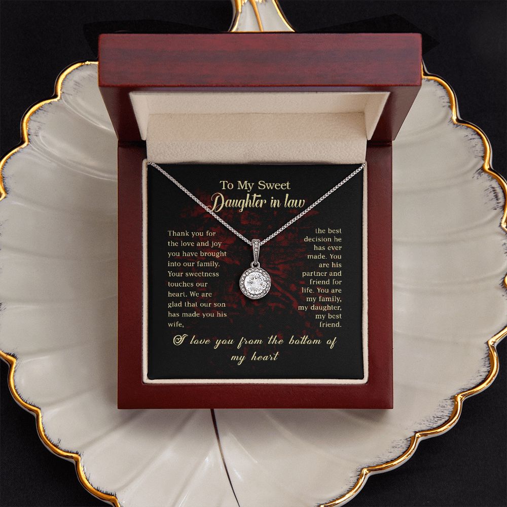 To My Sweet Daughter-in-Law Eternal Hope Necklace