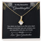 To My Beautiful Granddaughter You Stole My Heart Alluring Beauty Necklace