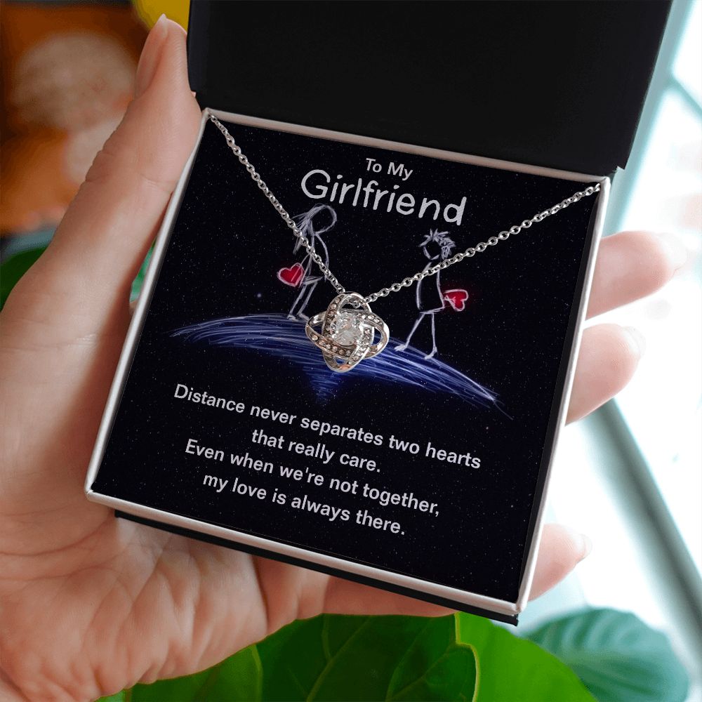 To My Girlfriend My Love Is Always There Love Knot Necklace