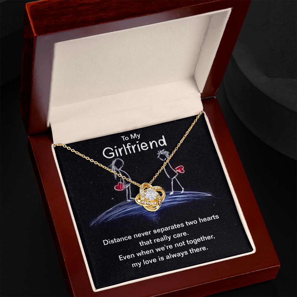 To My Girlfriend My Love Is Always There Love Knot Necklace
