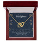 To My Daughter- You are My Pride & Joy Interlocking Hearts Necklace