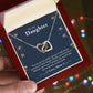 To My Daughter- You are My Pride & Joy Interlocking Hearts Necklace