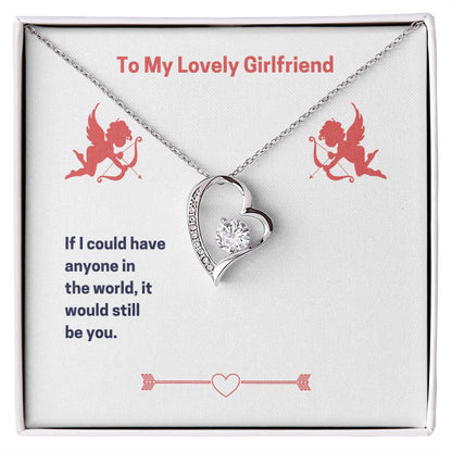 To My Lovely Girlfriend Forever Love Necklace