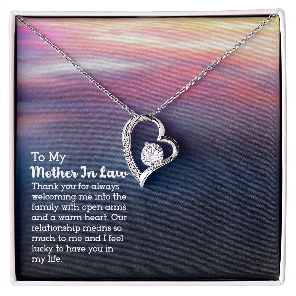To My Mother-in-Law Forever Love Necklace