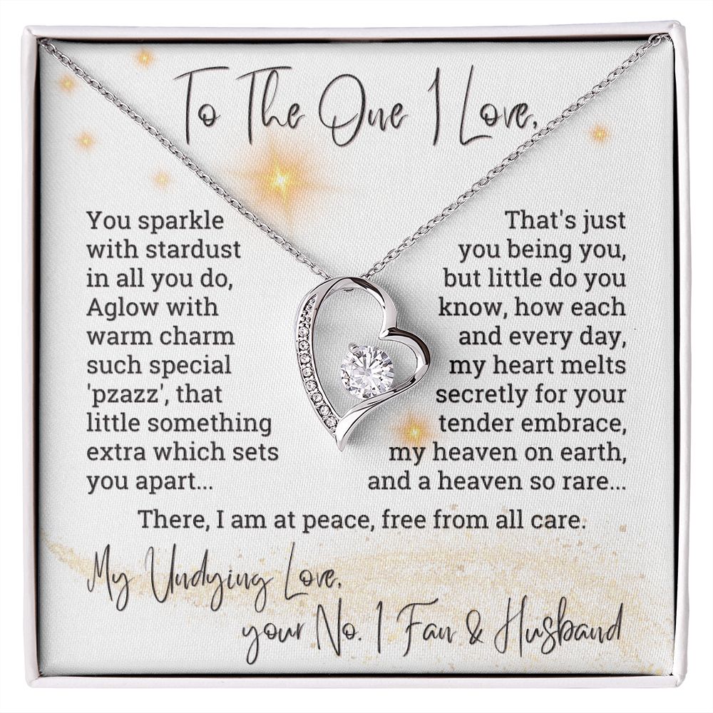 To The One I Love You Sparkle With Stardust Forever Love Necklace