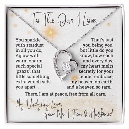 To The One I Love You Sparkle With Stardust Forever Love Necklace