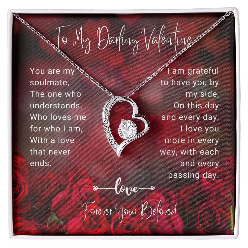 To My Darling Valentine Forever Love Necklace