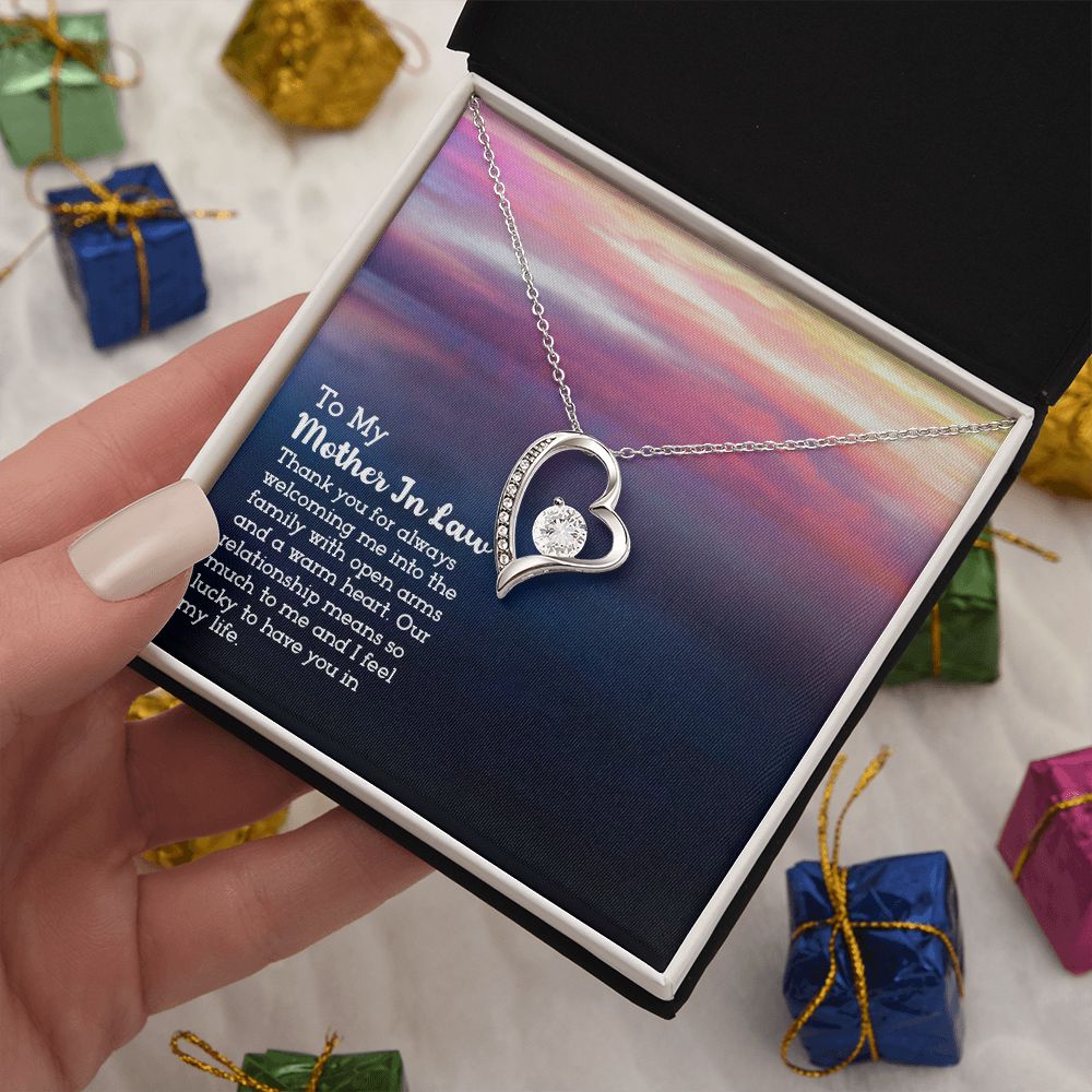 To My Mother-in-Law Forever Love Necklace