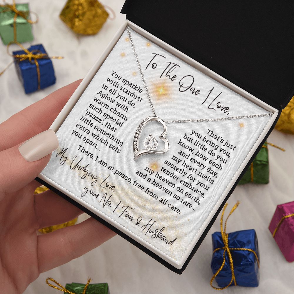 To The One I Love You Sparkle With Stardust Forever Love Necklace