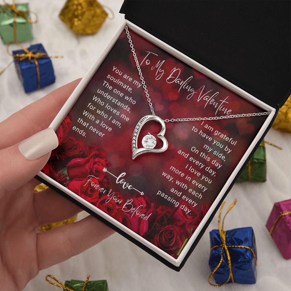 To My Darling Valentine Forever Love Necklace