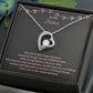 To My Sister To The Moon & Back Forever Love Necklace