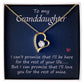 To My Granddaughter Love You for the Rest of Mine Forever Love Necklace
