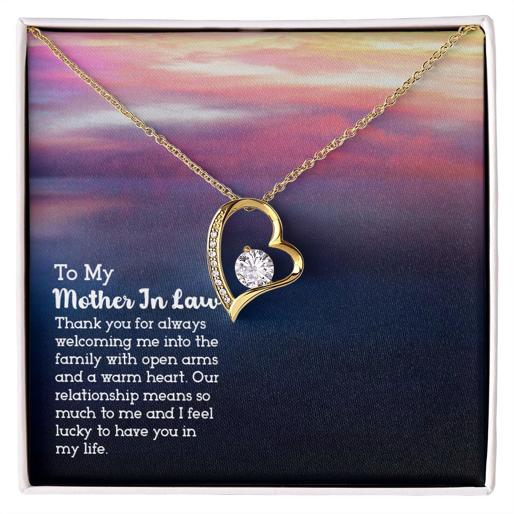 To My Mother-in-Law Forever Love Necklace