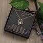 To My Sister To The Moon & Back Forever Love Necklace