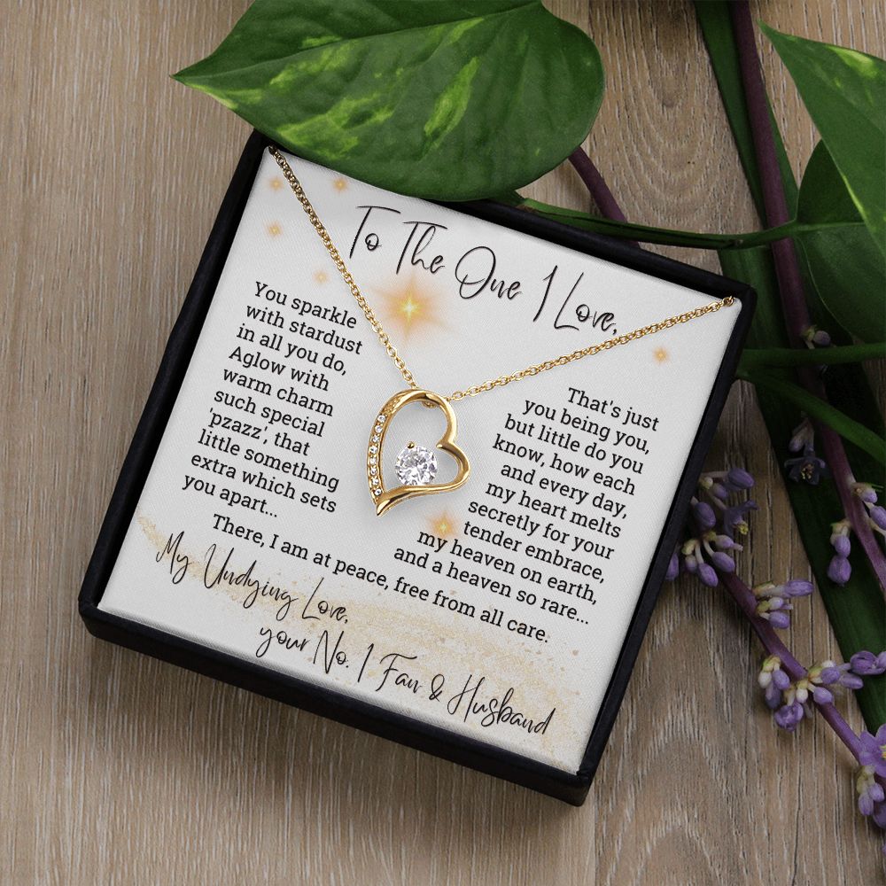 To The One I Love You Sparkle With Stardust Forever Love Necklace