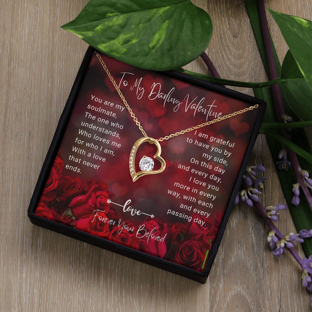 To My Darling Valentine Forever Love Necklace